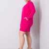 Fuchsiové plus size mini šaty ARIADNE BFG s kapsami