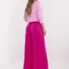 Fuchsiové široké mušelínové kalhoty – EIRISSA