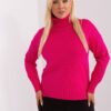 Fuchsiový plus-size rolák MILADA s viskózou