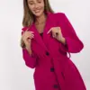 Fuchsiový dlouhý kabát ITALY MODA na knoflíky – OPHYSSA