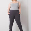 Grafitové dámské tepláky Kairi plus size – EVIINA