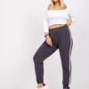 Grafitové dámské tepláky Kairi plus size – EVIINA