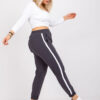 Grafitové dámské tepláky Kairi plus size – EVIINA