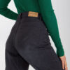 Grafitové široké džíny FRESH MADE s vysokým pasem – MELESSIA