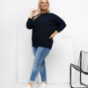 Námořnicky modrý plus-size top CURVESSA