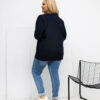 Námořnicky modrý plus-size top CURVESSA