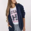 Tmavě modrá basic mikina na zip Calimera – AVRALIA
