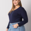 Tmavě modrý plus size top ELISAVIE