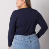 Tmavě modrý plus size top ELISAVIE