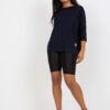 Tmavě modrý plus size top VISCARIA