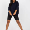 Tmavě modrý plus size top VISCARIA