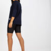 Tmavě modrý plus size top VISCARIA