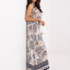 Tmavě modré vzorované maxi šaty AMBRIELLE