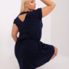 Tmavě modré bavlněné midi šaty EUTERPE