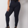 Tmavě modré bavlněné legíny plus size Phoebe – NYRETTA