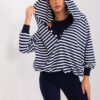 Tmavě modro-bílý třídílný casual komplet – PHILOMENA