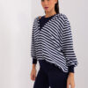 Tmavě modro-bílý třídílný casual komplet – PHILOMENA