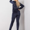 Tmavě modrý velurový komplet Jeanne Plus size – DALANA