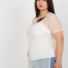 Béžový plus size dvojitý top MESHROSE