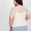 Béžový plus size dvojitý top MESHROSE
