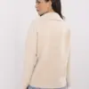 Světle béžová alpaka bunda na patentky – NIRONA