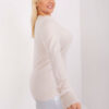 Světle béžový casual plus size svetr LARYSA