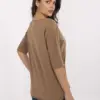 Světle hnědý top ROSAVEL se zlatou růží