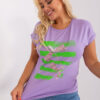 Fialové plus size tričko PURPLEART