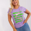Fialové plus size tričko PURPLEART