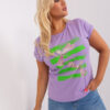 Fialové plus size tričko PURPLEART