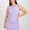 Světle fialové společenské mini šaty MELISANDE plus size