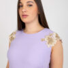 Světle fialové společenské mini šaty MELISANDE plus size