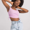 Světle fialový crop top se stahováním ORLANDA
