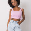 Světle fialový crop top se stahováním ORLANDA