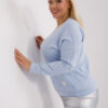 Světle modrá plus size mikina CALMERA