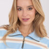 Světle modrá half-zip mikina ZIPMARA