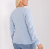 Světle modrý plus size top VELENZA