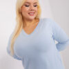 Světle modrý plus size top VELENZA