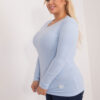 Světle modrý top LINEARA plus size
