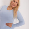 Světle modrý top LINEARA plus size