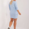 Světle modré plus size mini šaty ORIANA
