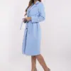 Světle modrý kabát ITALY MODA na knoflíky – OPHYSSA