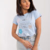 Světle modré tričko HAPPINA s potiskem