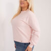Světle růžová plus size mikina Florentia – CIRORA