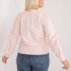 Světle růžová plus size mikina Florentia – CIRORA
