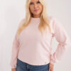 Světle růžová plus size mikina Florentia – CIRORA
