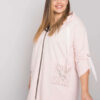 Pudrově růžová plus-size mikina Zurich na zip – IOLARA