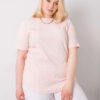 Světle růžový plus size top KARENZIA