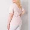 Světle růžový plus size top KARENZIA