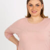Světle růžová plus size mikina PINKSCRIPT